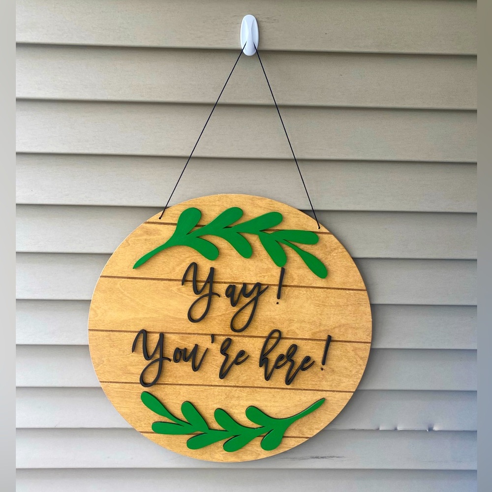 Etsy Made Front Door Wood Sign